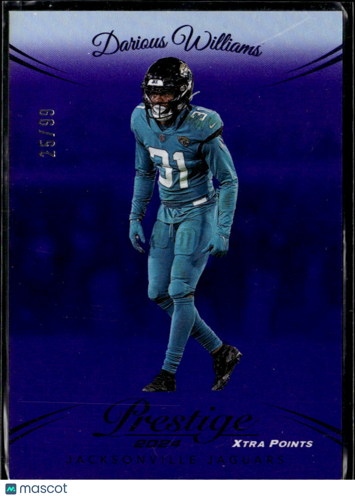 Darious Williams 2024 Prestige Xtra Points Purple /99 Jacksonville Jaguars