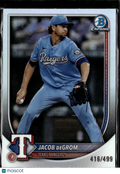 Jacob deGrom 2025 Bowman Chrome Refractor /499 Texas Rangers
