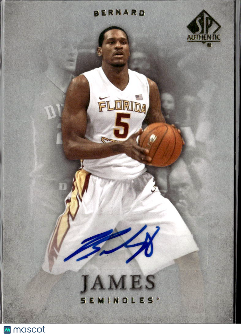 Bernard James 2013 SP Authentic Auto Autograph Florida State Seminoles