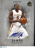 Bernard James 2013 SP Authentic Auto Autograph Florida State Seminoles