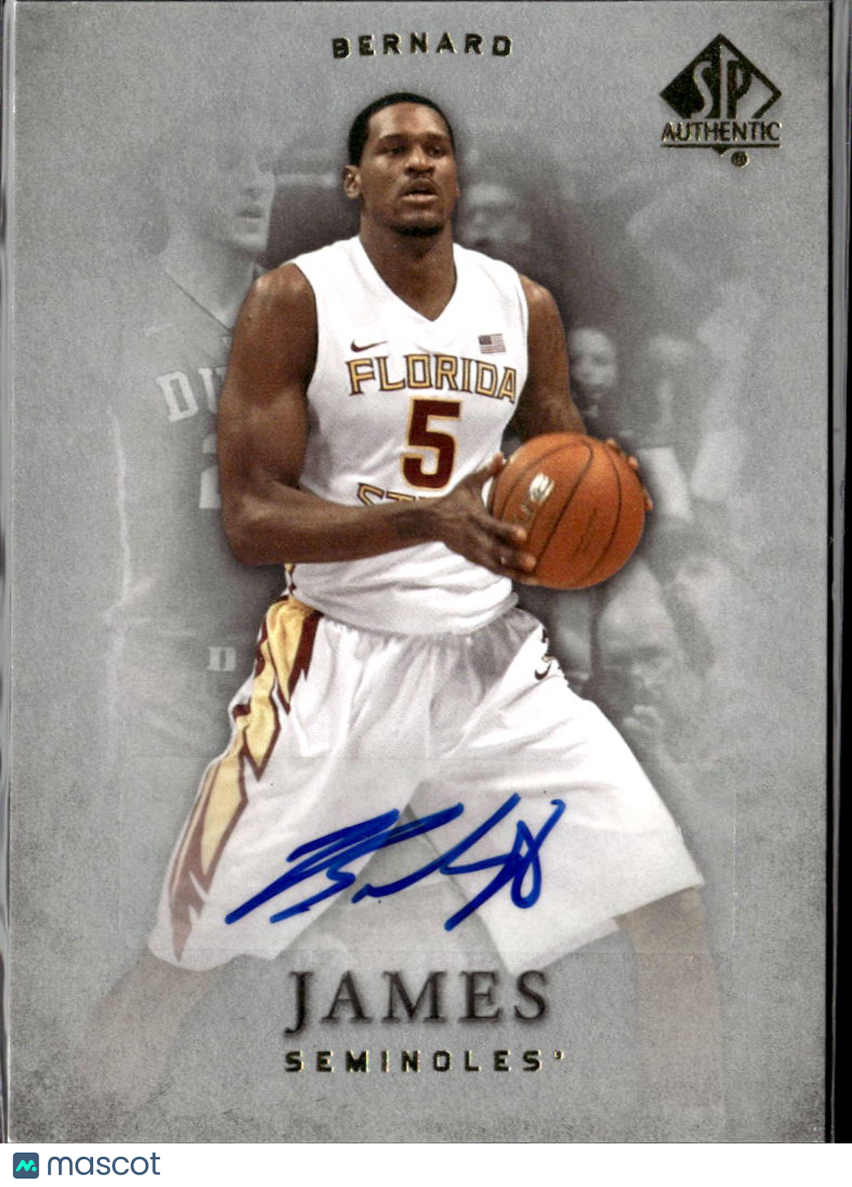 Bernard James 2013 SP Authentic Auto Autograph Florida State Seminoles