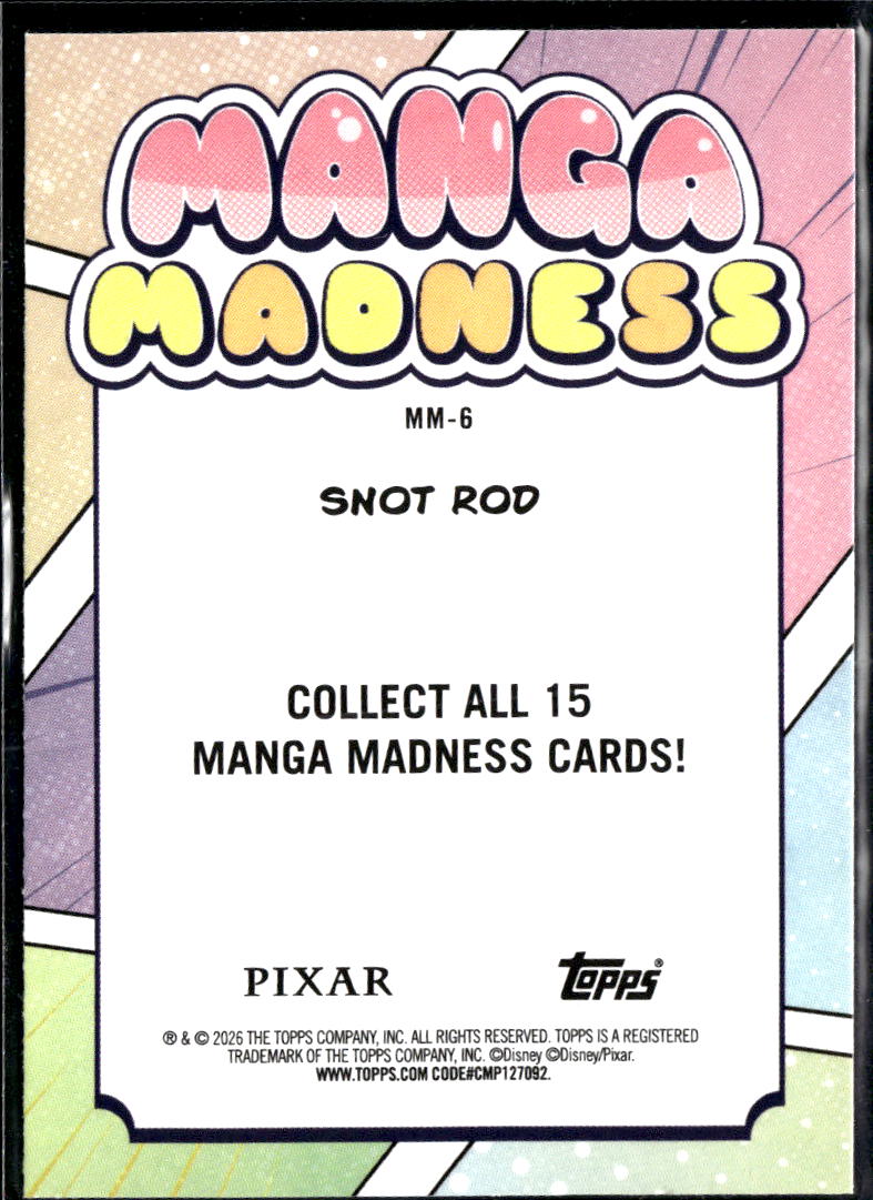 Snot Rod 2026 Topps Disney Pixar Manga Madness #MM-6