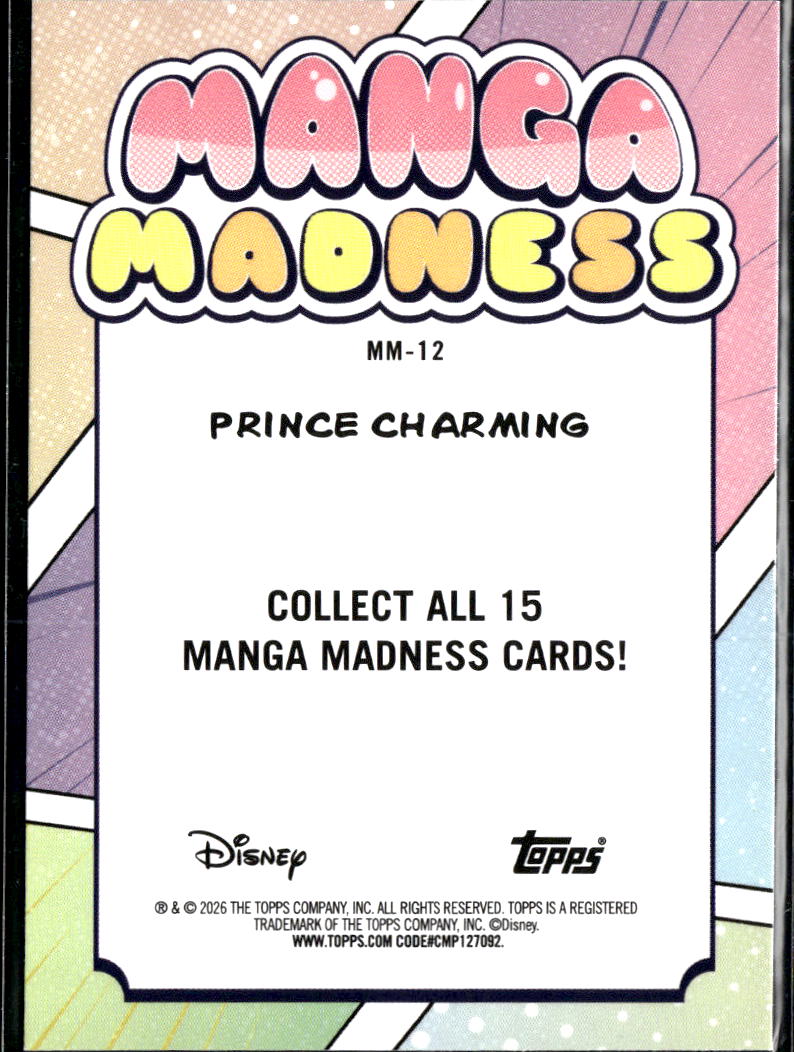 Prince Charming 2026 Topps Disney Manga Madness #MM-12