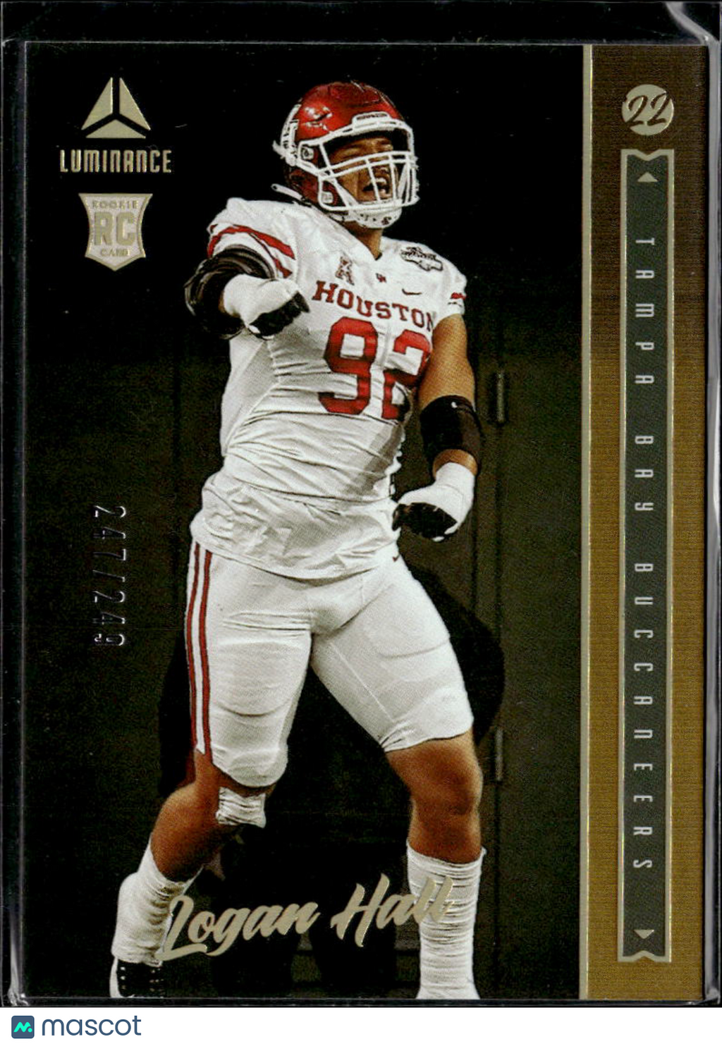Logan Hall 2022 Luminance RC /249 Tampa Bay Buccaneers