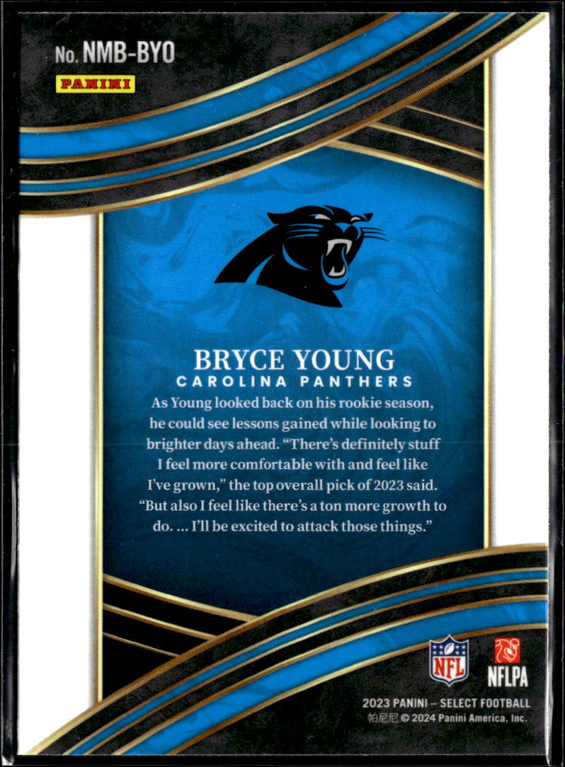 Bryce Young 2024 Select Numbers RC Rookie Carolina Panthers