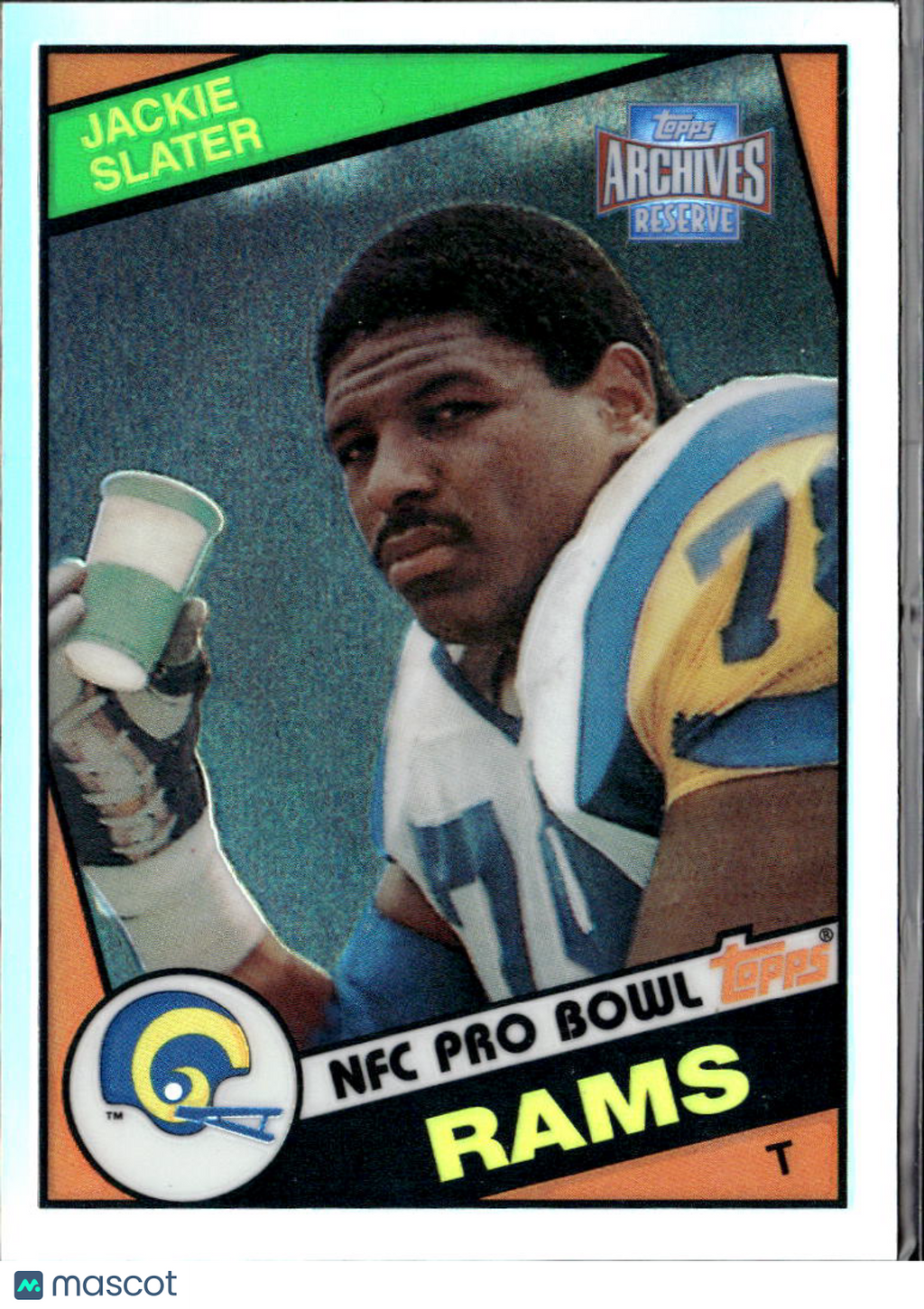 Jackie Slater 1984 Topps Archives Reserve Refractor Los Angeles Rams