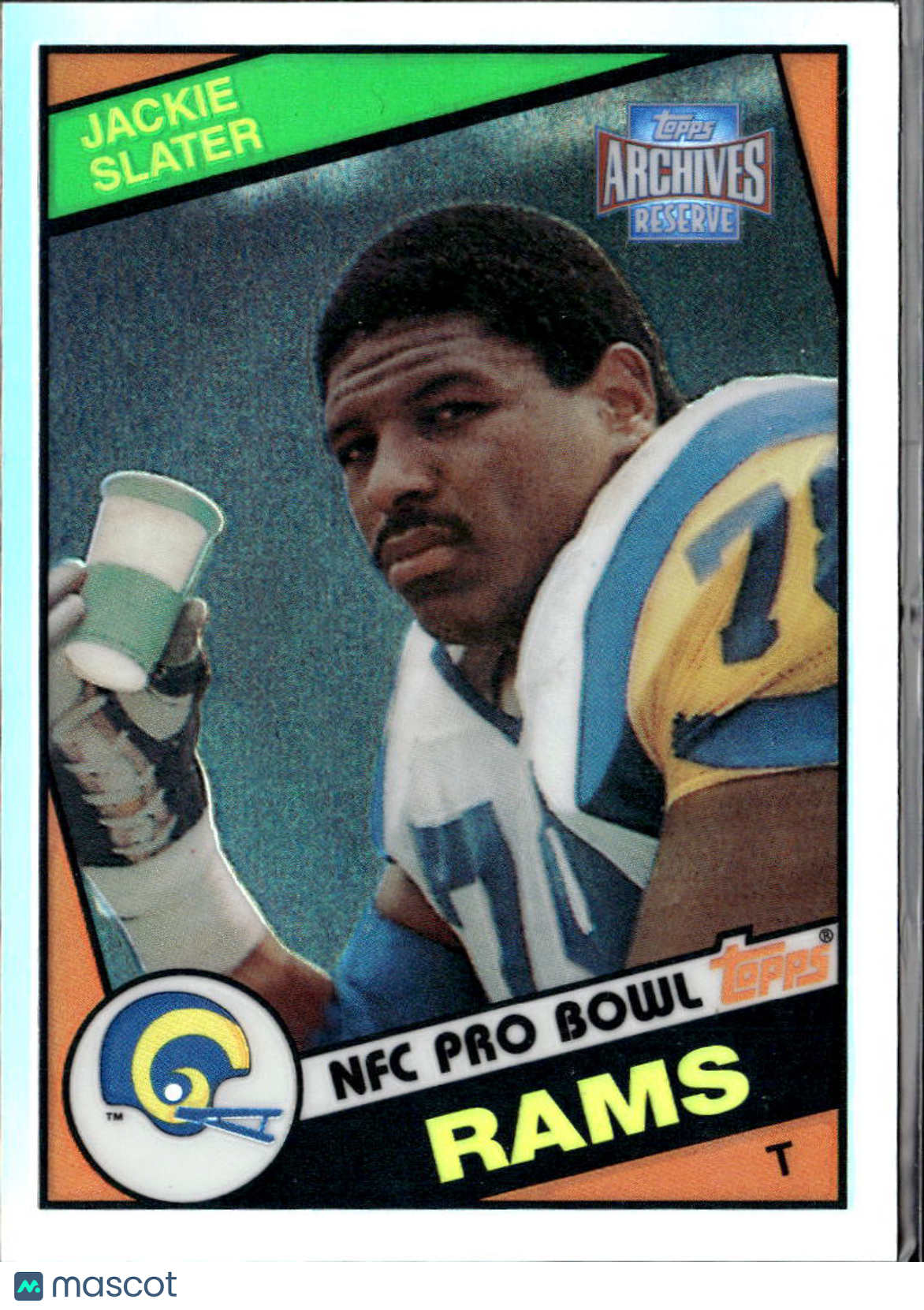Jackie Slater 1984 Topps Archives Reserve Refractor Los Angeles Rams