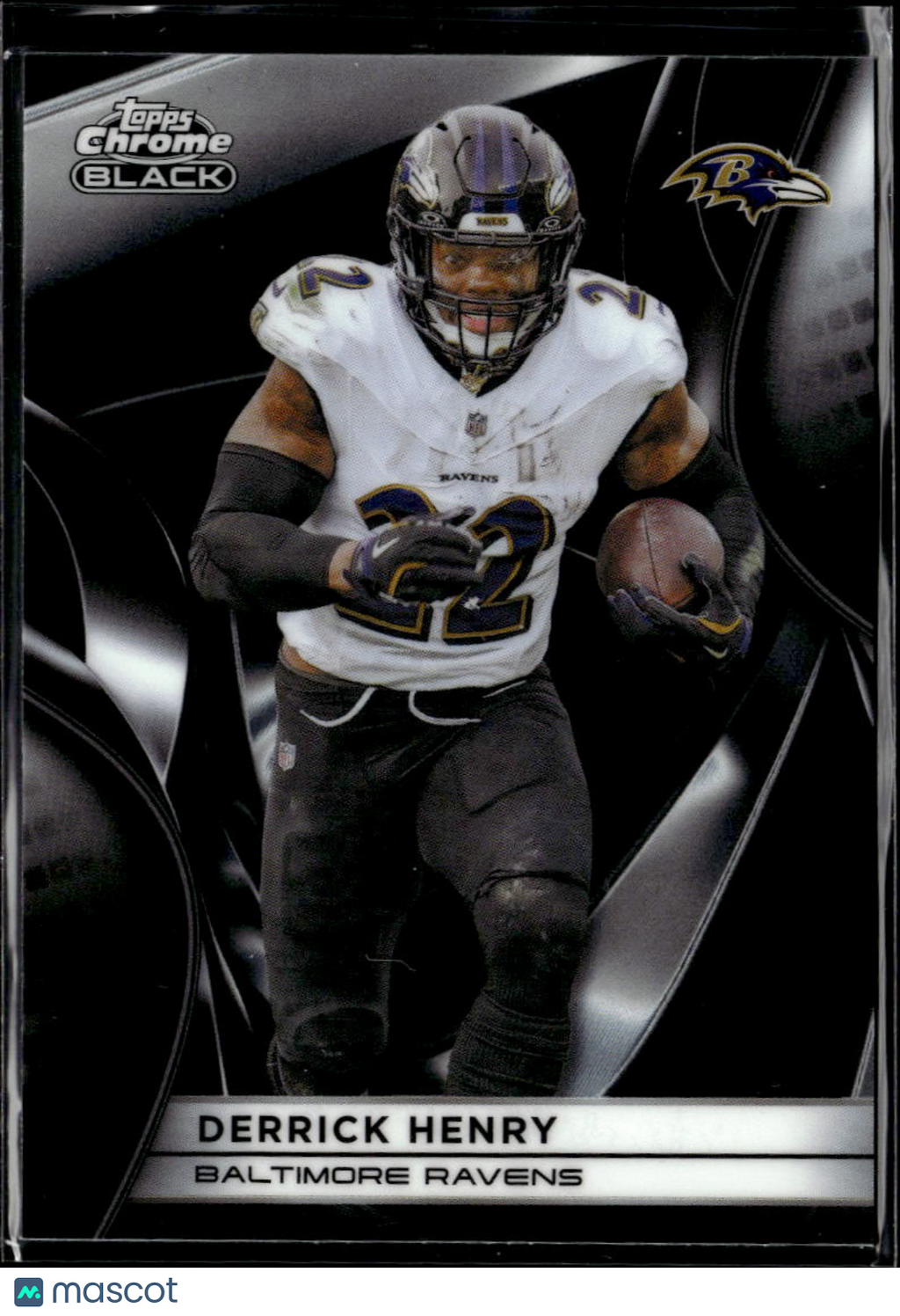 Derrick Henry 2025 Topps Chrome Black Card Baltimore Ravens