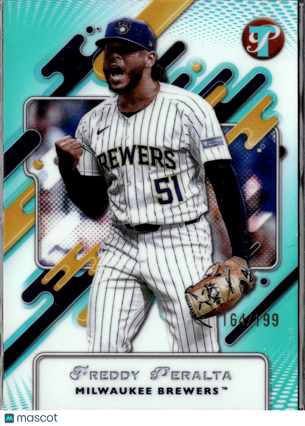 Freddy Peralta 2025 Topps Pristine Aqua Refractor /199 Milwaukee Brewers