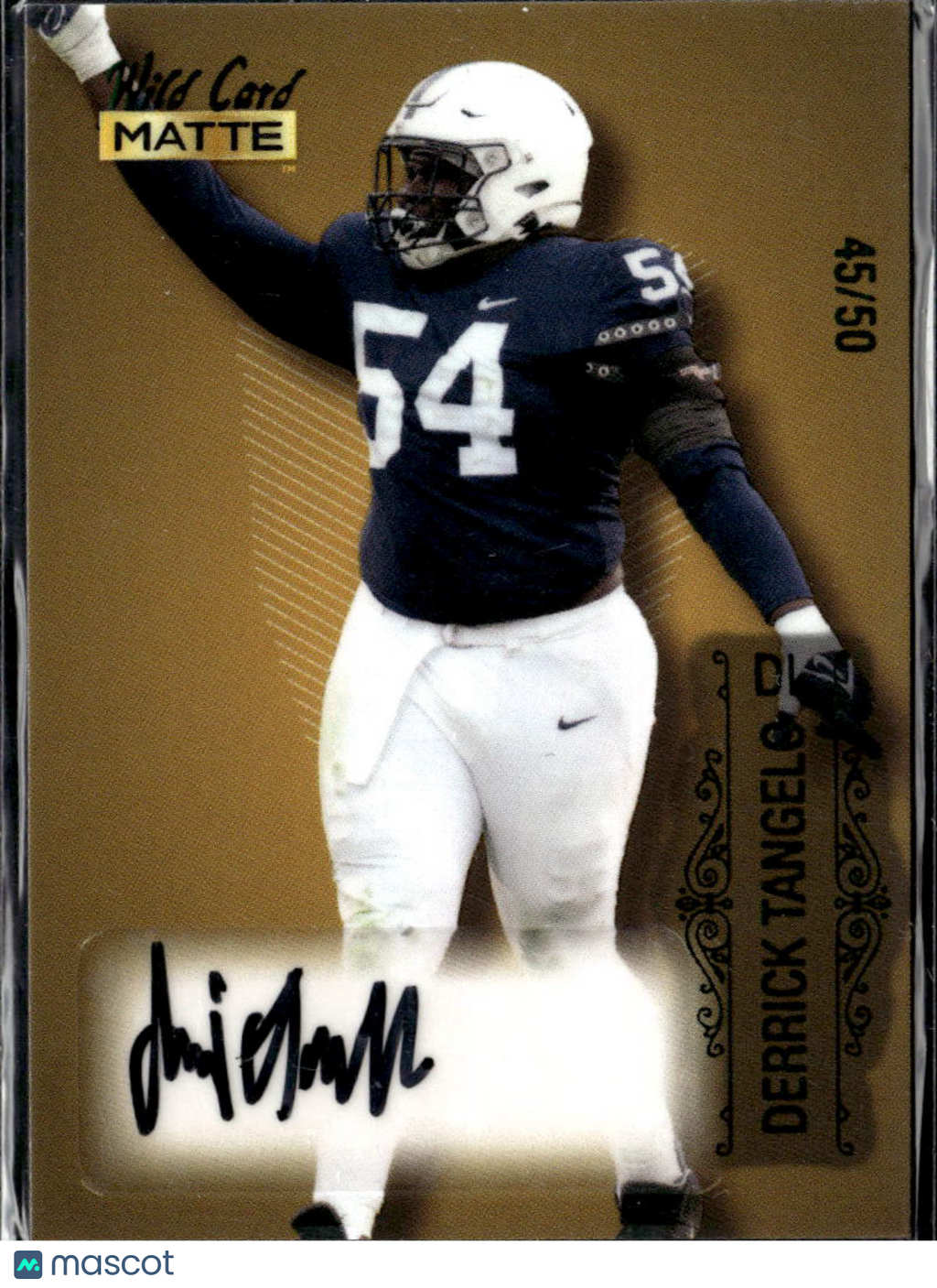Derrick Tangelo 2022 Wild Card Matte Auto Autograph /50 Penn State Nittany Lions