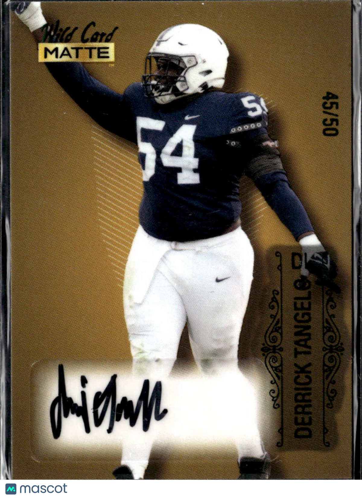 Derrick Tangelo 2022 Wild Card Matte Auto Autograph /50 Penn State Nittany Lions