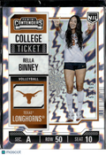 Rella Binney 2025 Contenders College Ticket RC /99 Texas Longhorns