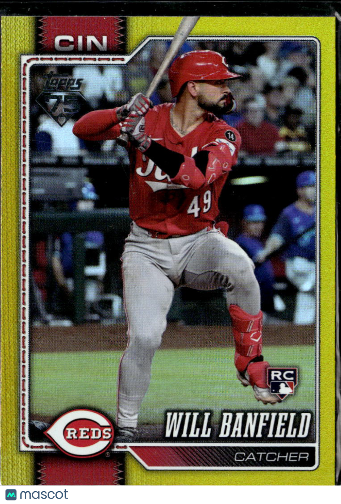 Will Banfield 2026 Topps Series One RC Yellow Rookie /399 Cincinnati Reds