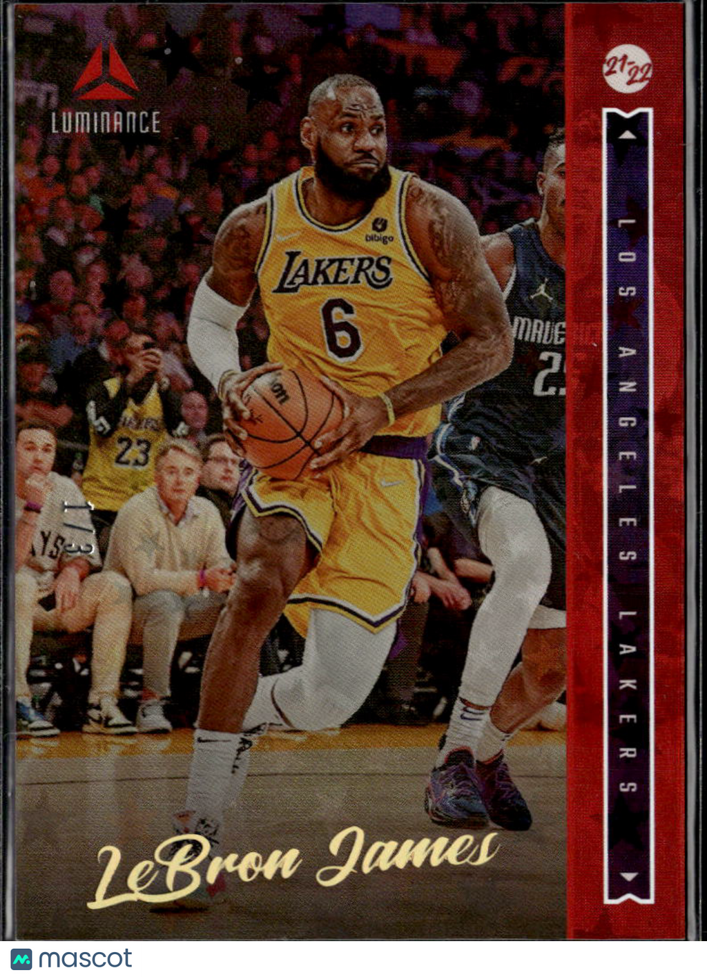 LeBron James 2021-22 Chronicles Luminance Red Stars SSP 1/3 Los Angeles Lakers