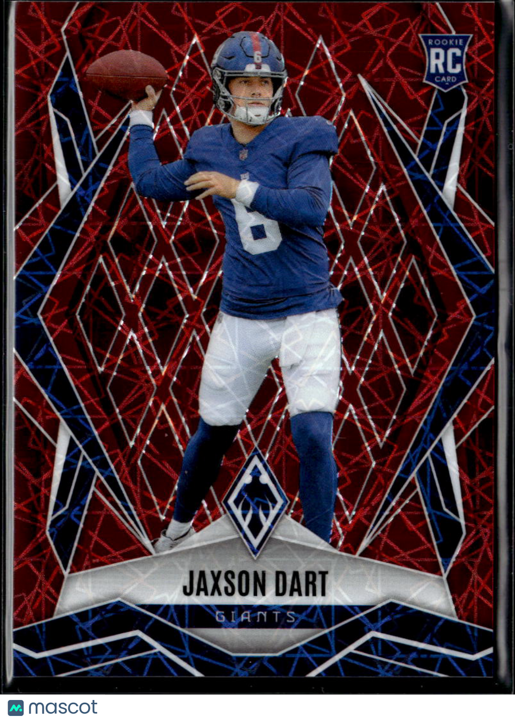 Jaxson Dart 2025 Phoenix Red Lazer Rookie RC 181/199 Ole Miss Rebels