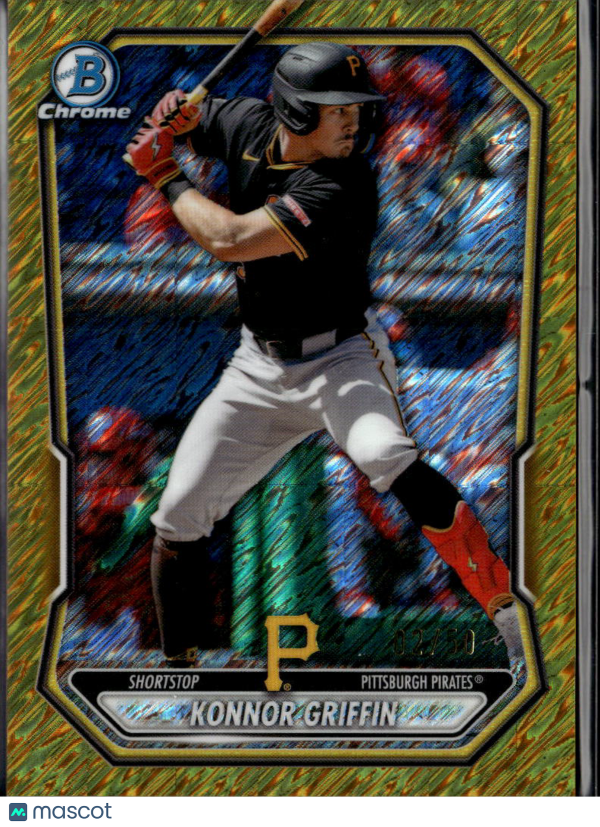 Konnor Griffin 2026 Bowman Chrome GOLD Shimmer Refractor 2/50 Pittsburgh Pirates