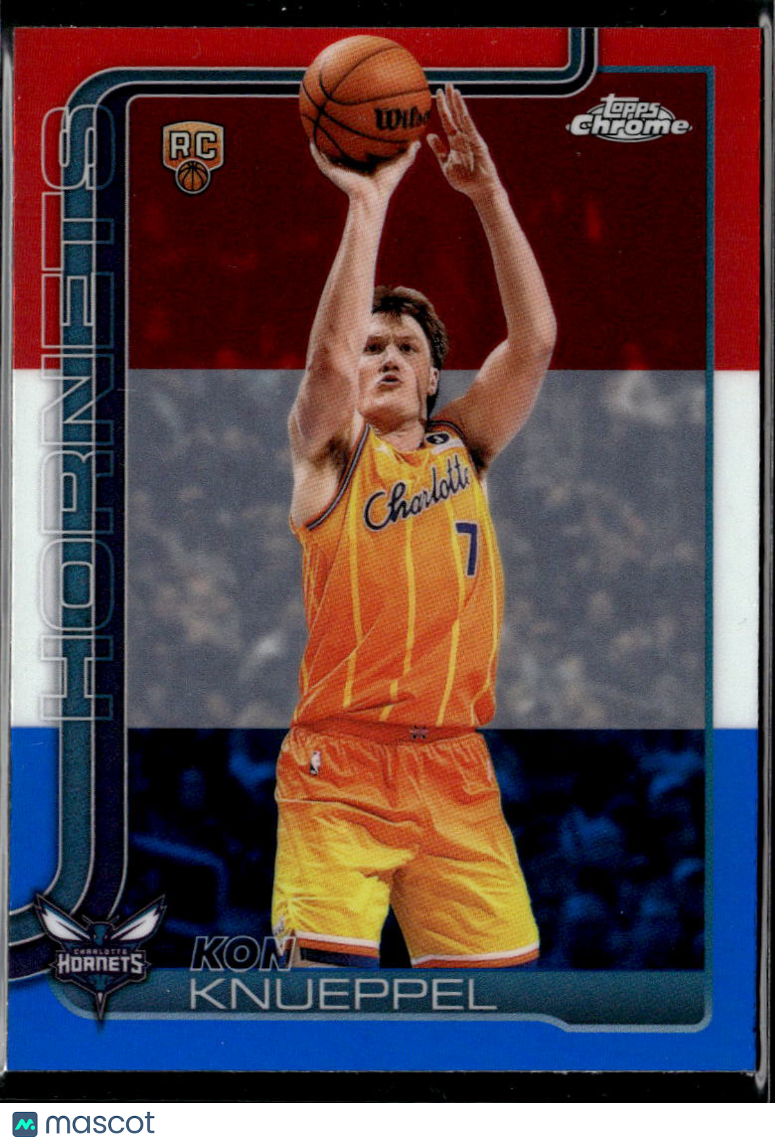 Kon Knueppel 2026 Topps Chrome Update Red White Blue RC Charlotte Hornets
