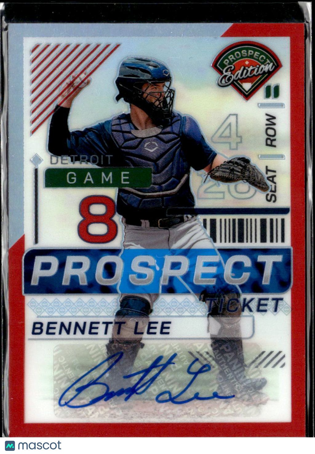 Bennett Lee 2024 Panini Prospect Auto Autograph RC 85/199 Detroit Tigers
