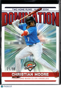 Christian Moore 2024 Panini Prospect Edition Domination 21/99 Los Angeles Angels