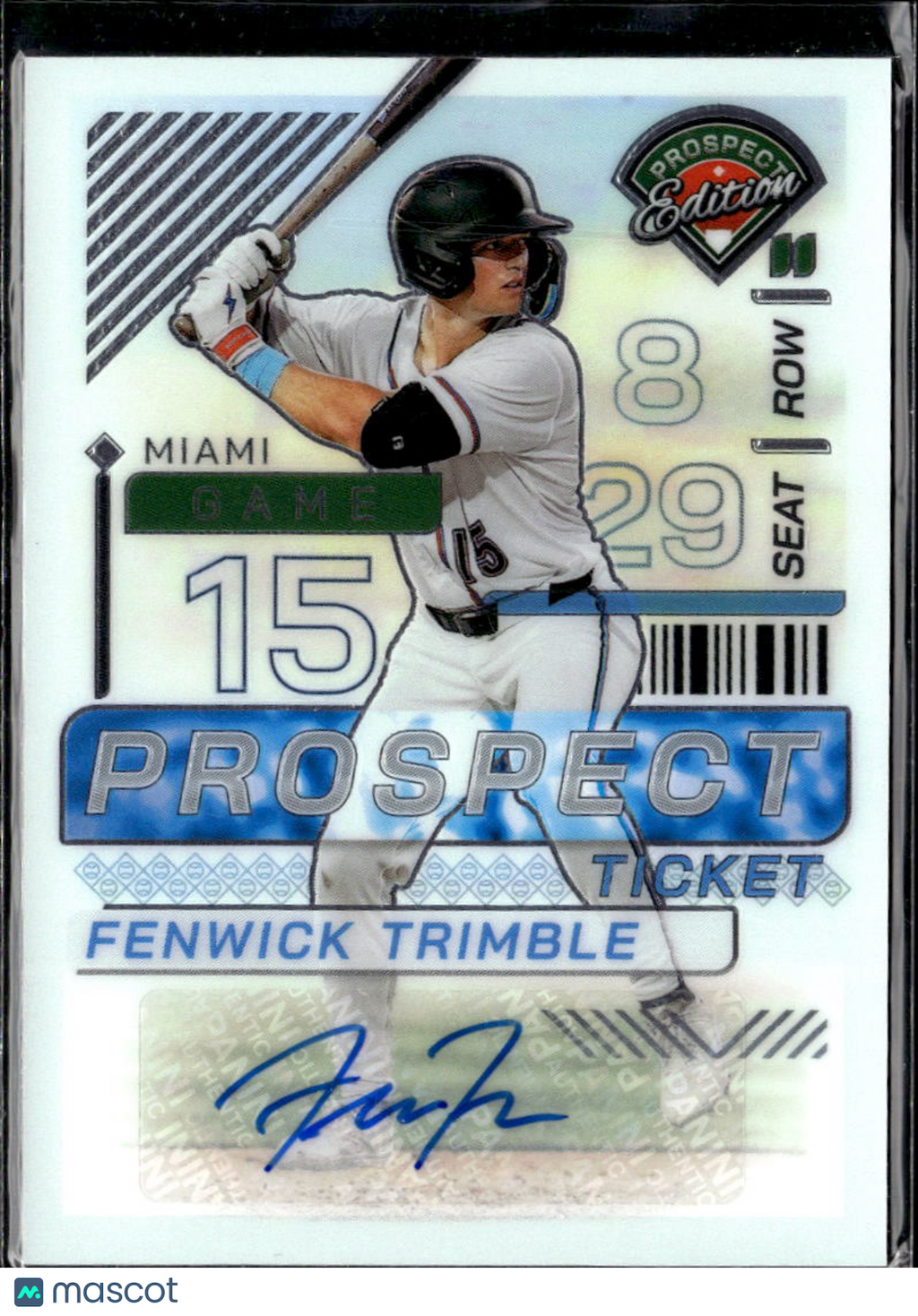 Fenwick Trimble 2024 Panini Prospect Edition Auto Autograph Ticket Miami