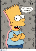 Bart Simpson 1990 Topps The Simpsons Matt Groening Sticker #15