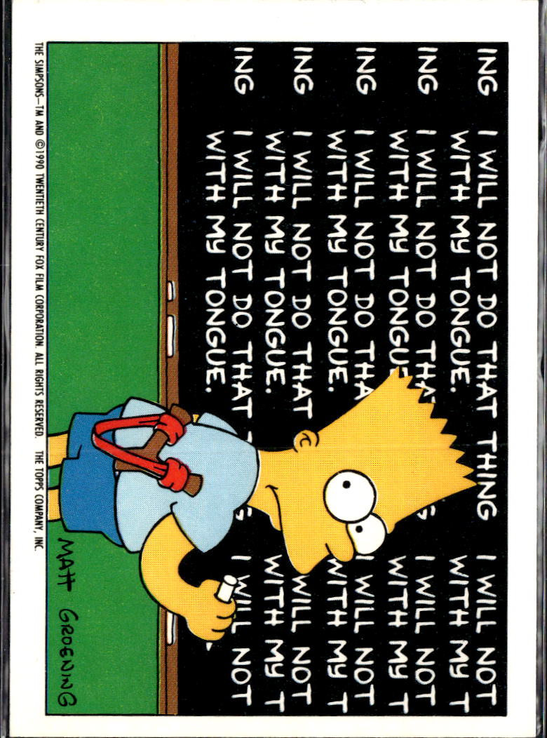 Bart Simpson 1990 Topps The Simpsons Matt Groening Sticker #15