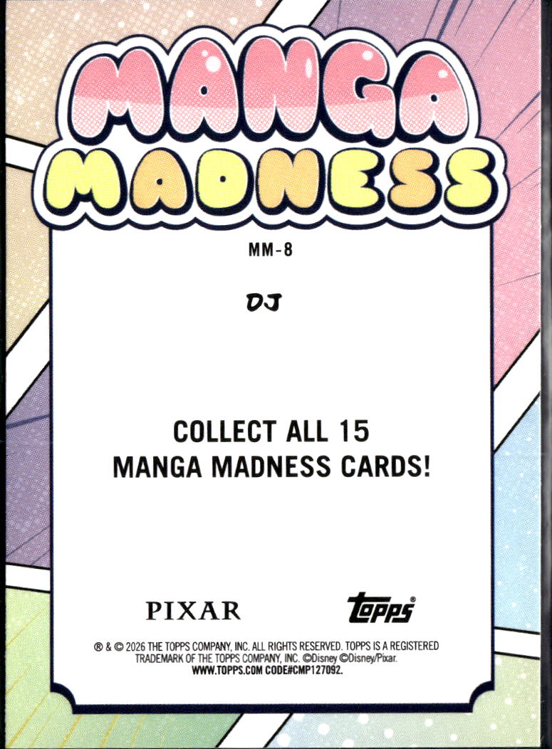DJ 2026 Topps Pixar Manga Madness #MM-8