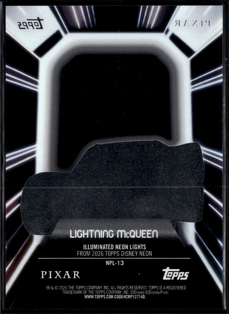 Lightning Mcqueen 2026 Topps Disney Illuminated Neon Lights #NPL-13