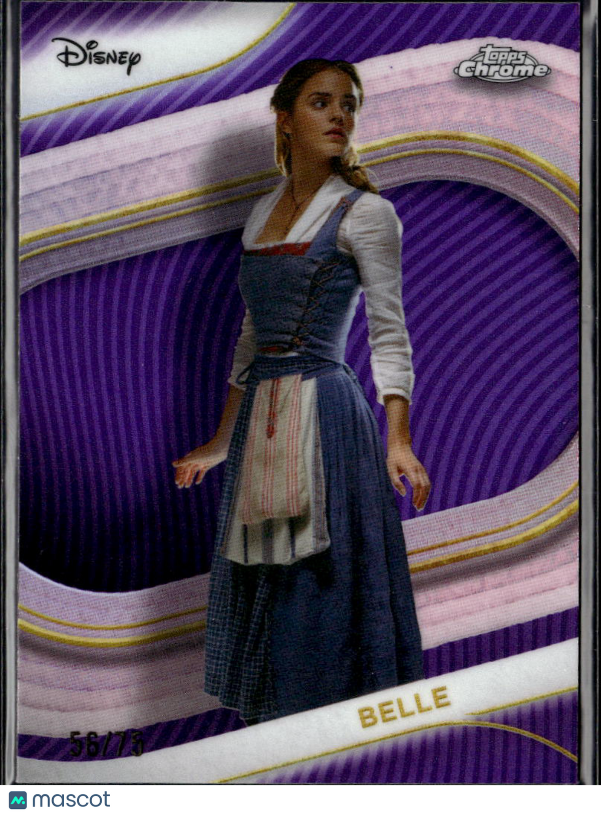Belle 2025 Topps Chrome Disney Purple Refractor 56/75 #129