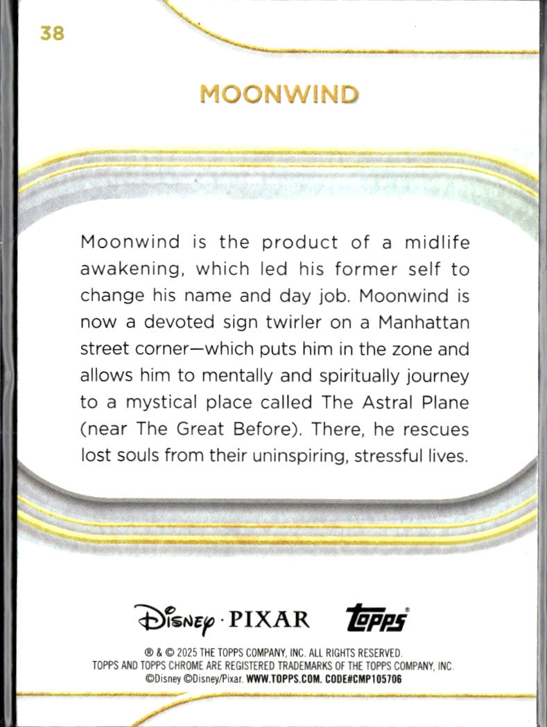 Moonwind 2025 Topps Chrome Disney Mini Diamond Refractor #38