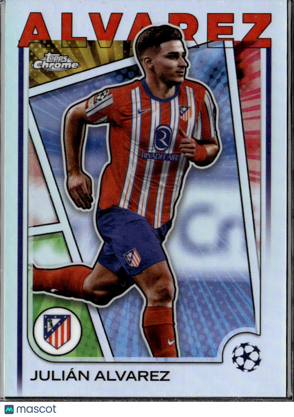 Julan Alvarez 2025 Topps Chrome Hero Refractor SSP Atletico de Madrid