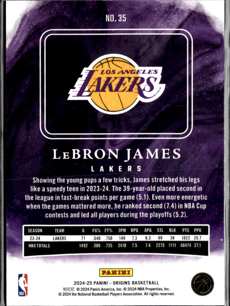 LeBron James 2024-25 Origins Cosmos SSP CASE HIT #35 Los Angeles Lakers
