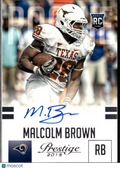 Malcolm Brown 2015 Prestige Auto Autograph RC Texas Longhorns St. Louis Rams