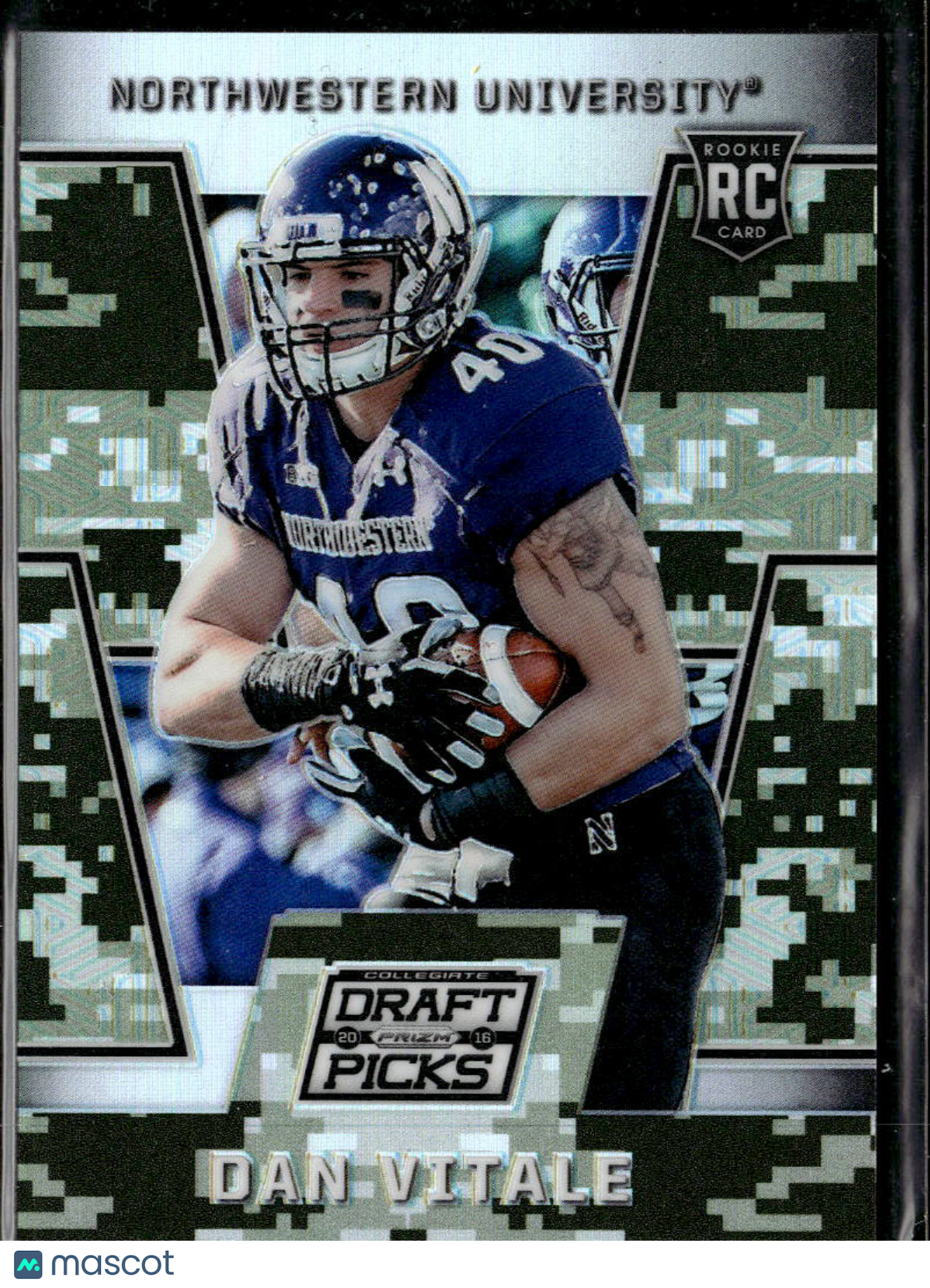 Dan Vitale 2016 Prizm Draft Rookie RC Camo /199 Northwestern Wildcats