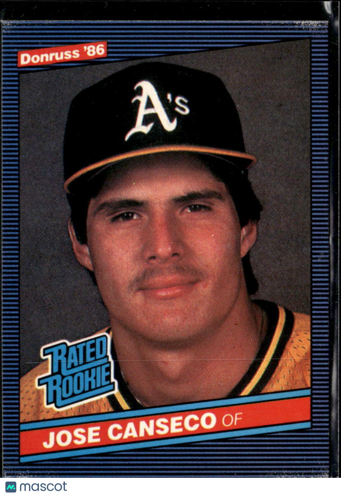 Jose Canseco 1986 Donruss Rated Rookie RC Oakland Athletics