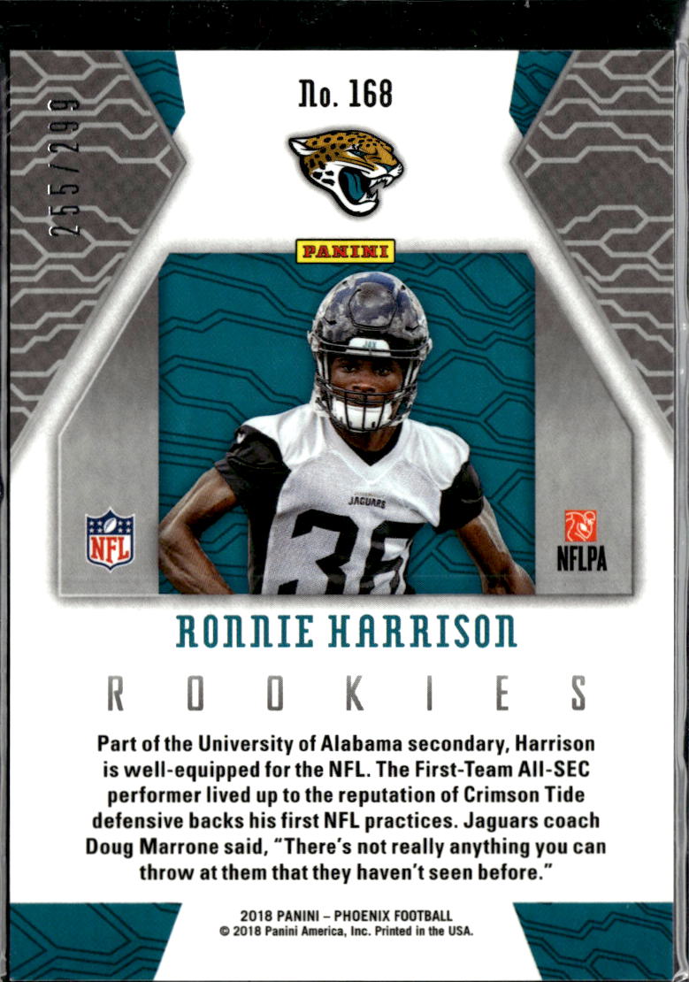 Ronnie Harrison 2018 Phoenix Red Rookie RC /299 Jacksonville Jaguars