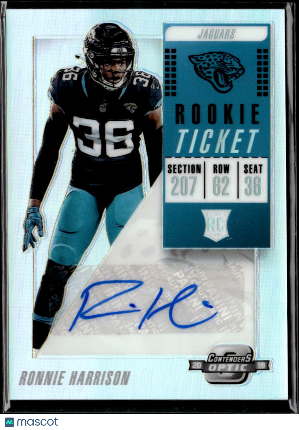 Ronnie Harrison 2019 Contenders Optic Auto Autograph RC Jacksonville Jaguars