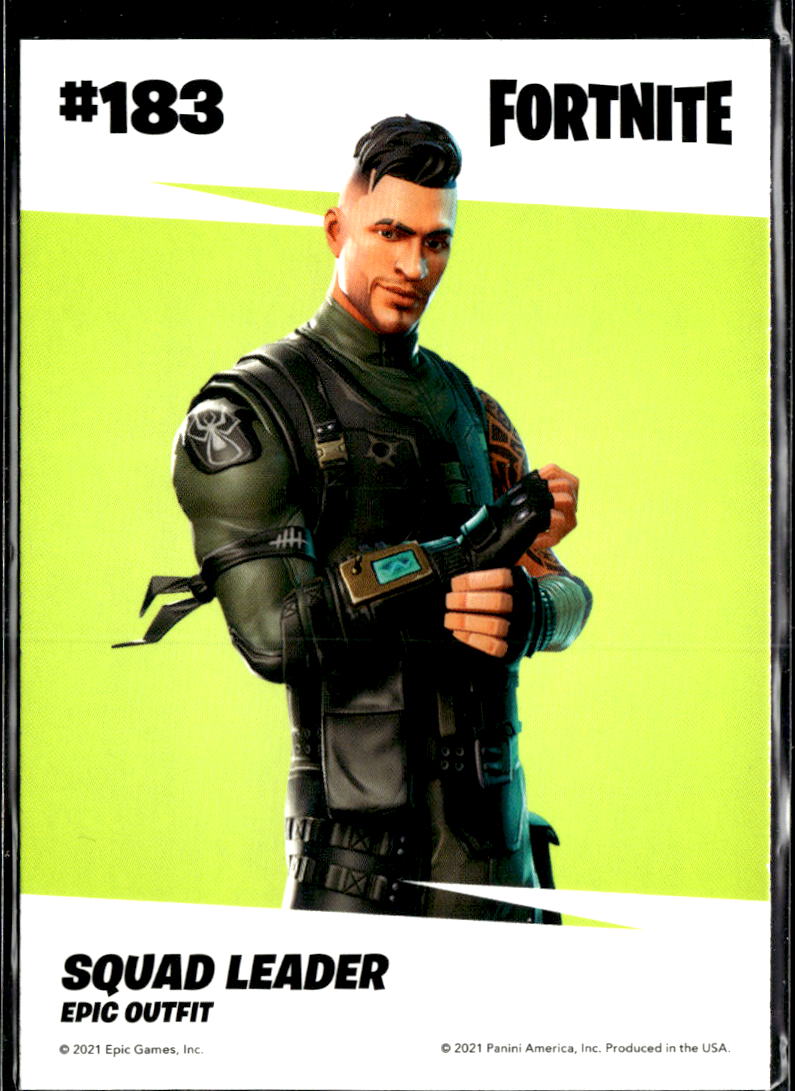 Squad Leader 2021 Panini Fortnite Series 3 Cracked Ice Epic Outfit #183