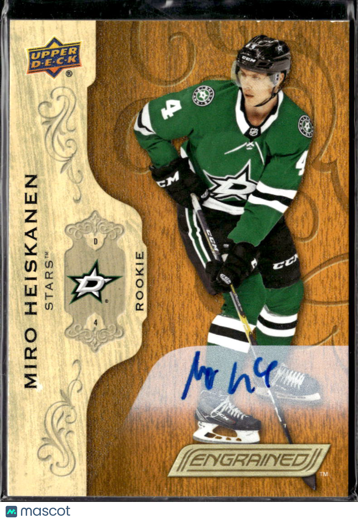 Miro Heiskanen 2018-19 Upper Deck Engrained Auto Autograph RC Dallas Stars
