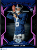 Jaxson Dart 2025 Certified Rookies RC Pink 125/199 New York Giants
