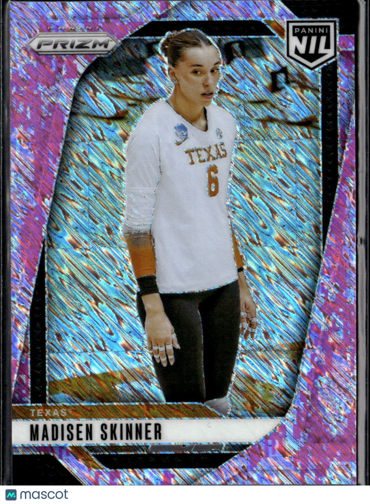 Madisen Skinner 2025 Panini Prizm NIL Pink Shimmer Texas Longhorns