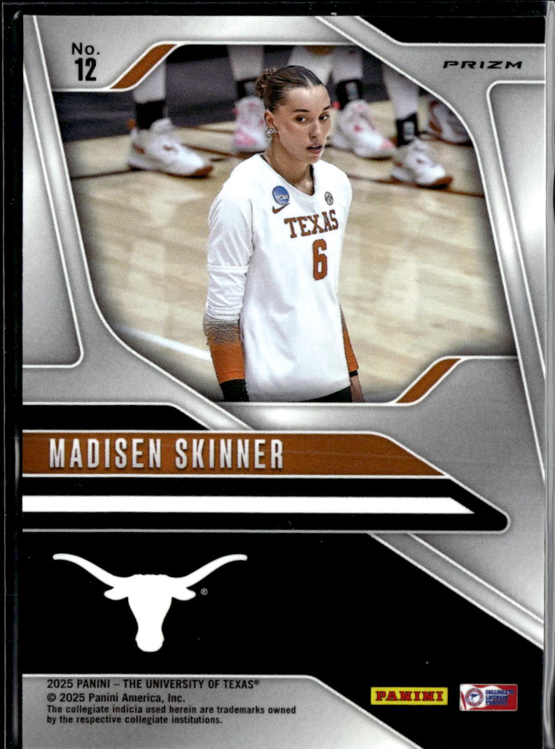 Madisen Skinner 2025 Panini Prizm NIL Pink Shimmer Texas Longhorns