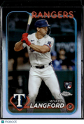 Wyatt Langford 2024 Topps Chrome RC Rookie Refractor Texas Rangers
