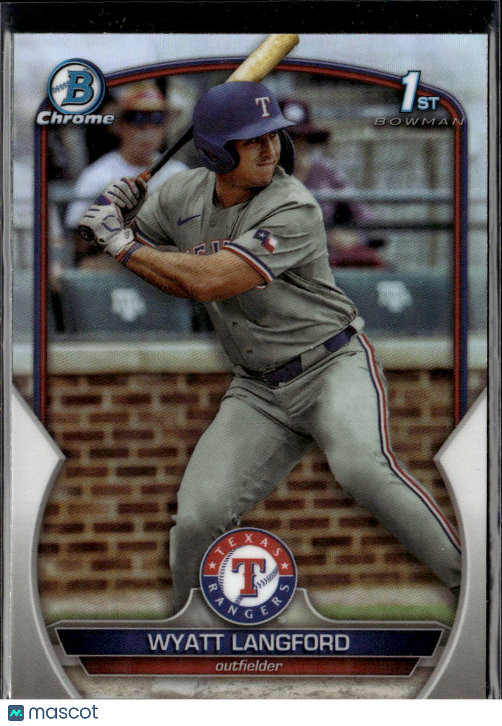 Wyatt Langford 2023 Bowman Chrome 1st Refractor Rookie RC Texas Rangers