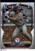 Wyatt Langford 2023 Bowman Chrome 1st Refractor Rookie RC Texas Rangers