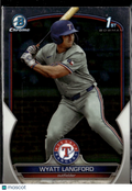 Wyatt Langford 2023 Bowman Chrome 1st Rookie RC Texas Rangers