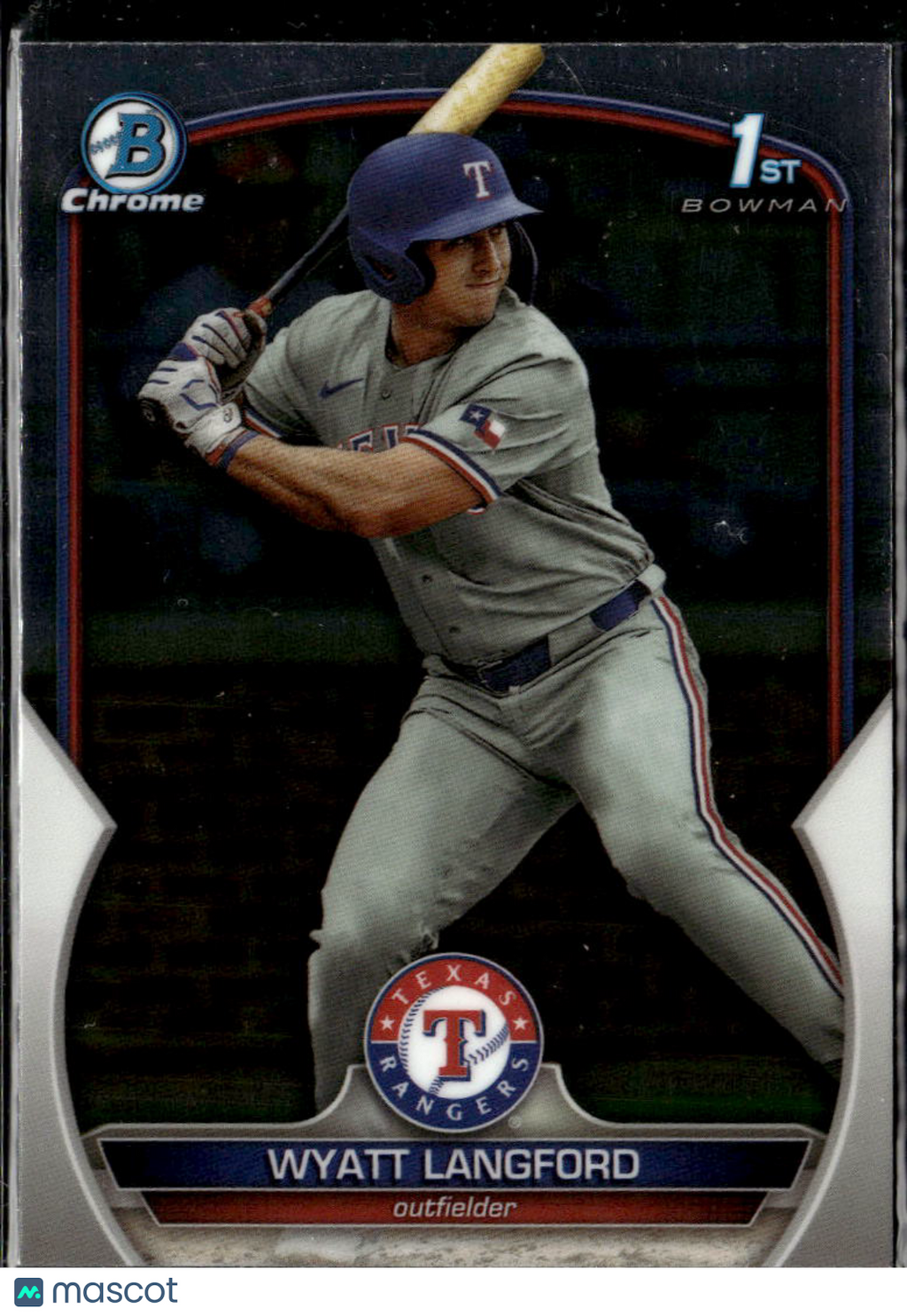 Wyatt Langford 2023 Bowman Chrome 1st Rookie RC Texas Rangers