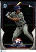Wyatt Langford 2023 Bowman Chrome 1st Rookie RC Texas Rangers