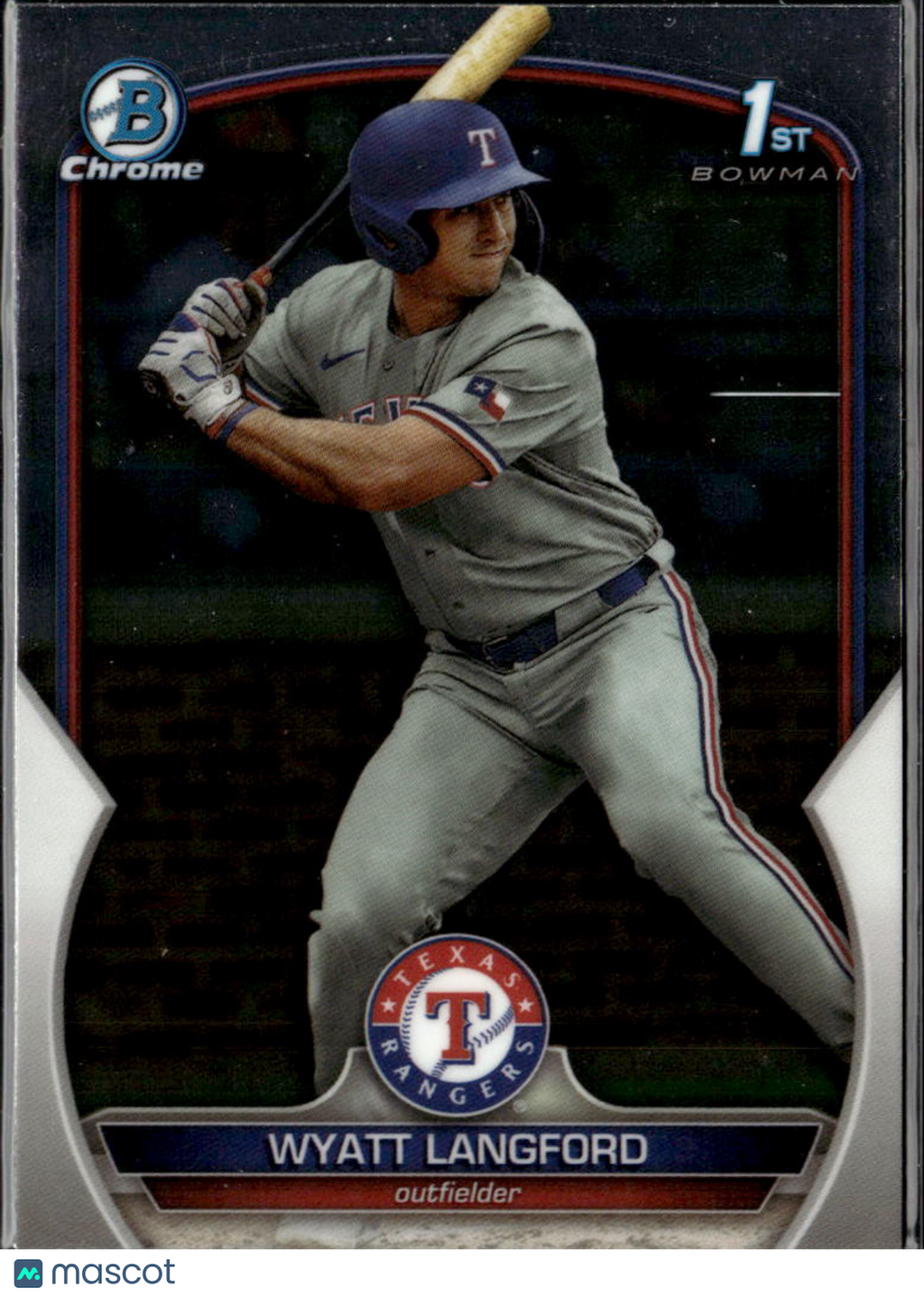 Wyatt Langford 2023 Bowman Chrome 1st Rookie RC Texas Rangers