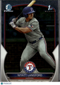 Wyatt Langford 2023 Bowman Chrome 1st Rookie RC Texas Rangers